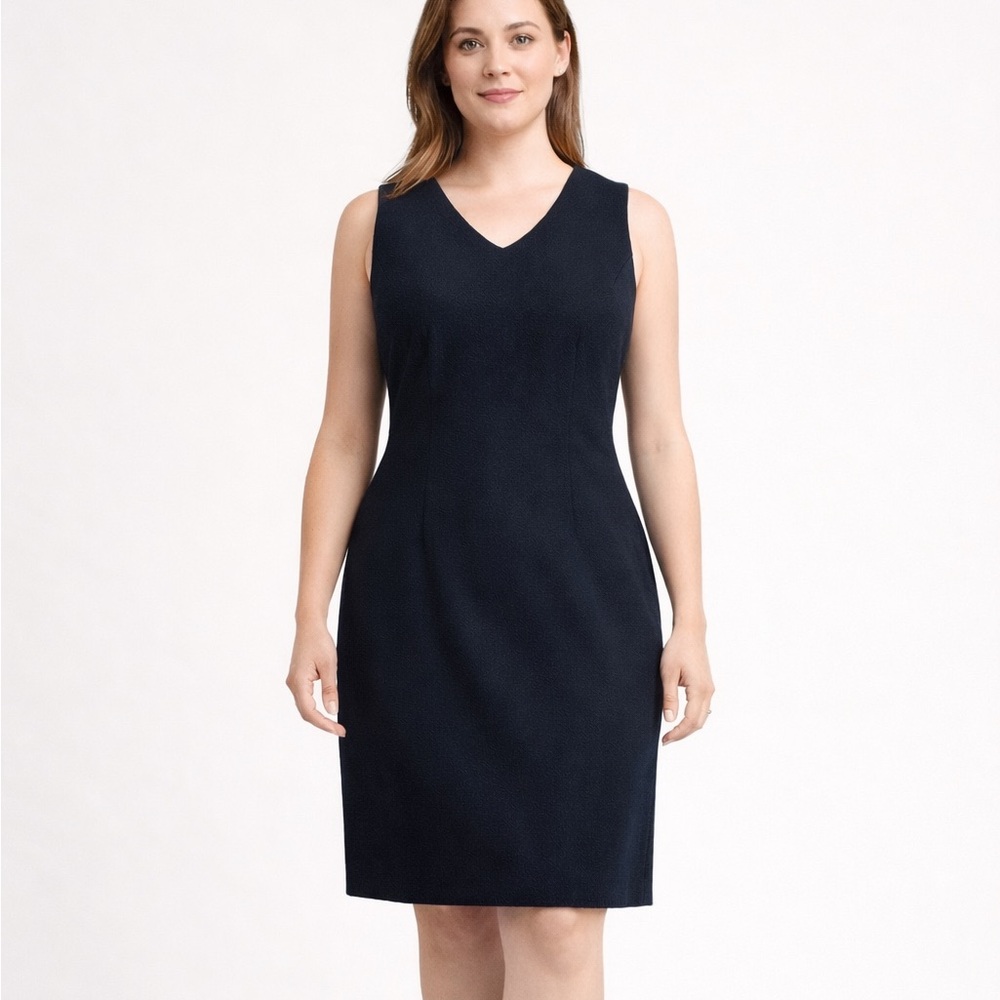 GAP Wool Blend Jumper Dress Women’s Size 10 Navy Blue V-Neck Lined